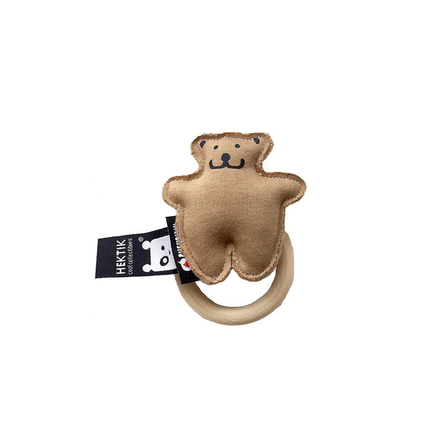 Wooden Teether Brom the bear