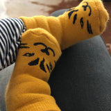 Soft baby booties Lucky the Tiger