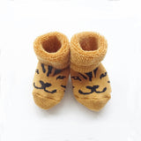 Soft baby booties Lucky the Tiger