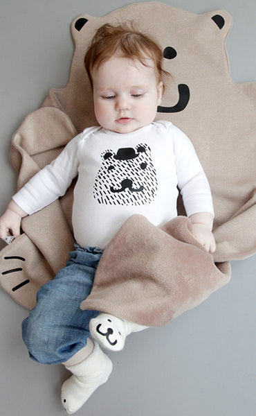 Cuddly and comfy plaid Brom the bear